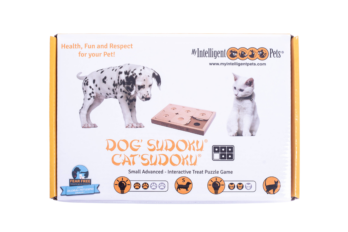 Jeu de réflexion Sudoku avancé en bois pour petits chiens et chats