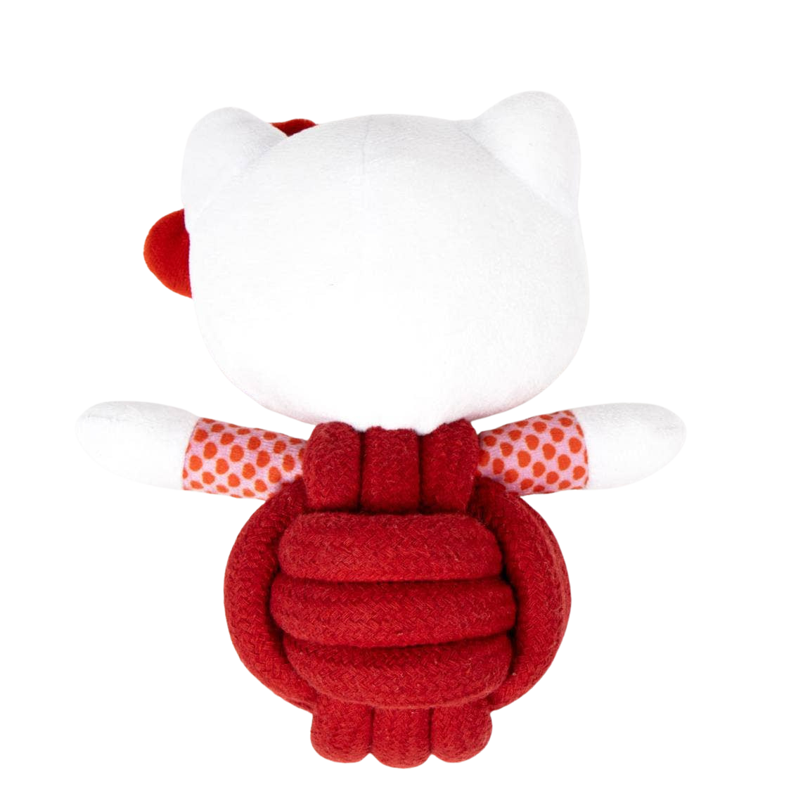 Hello-Kitty-Hundespielzeug aus Plüsch und Seil mit Quietscher