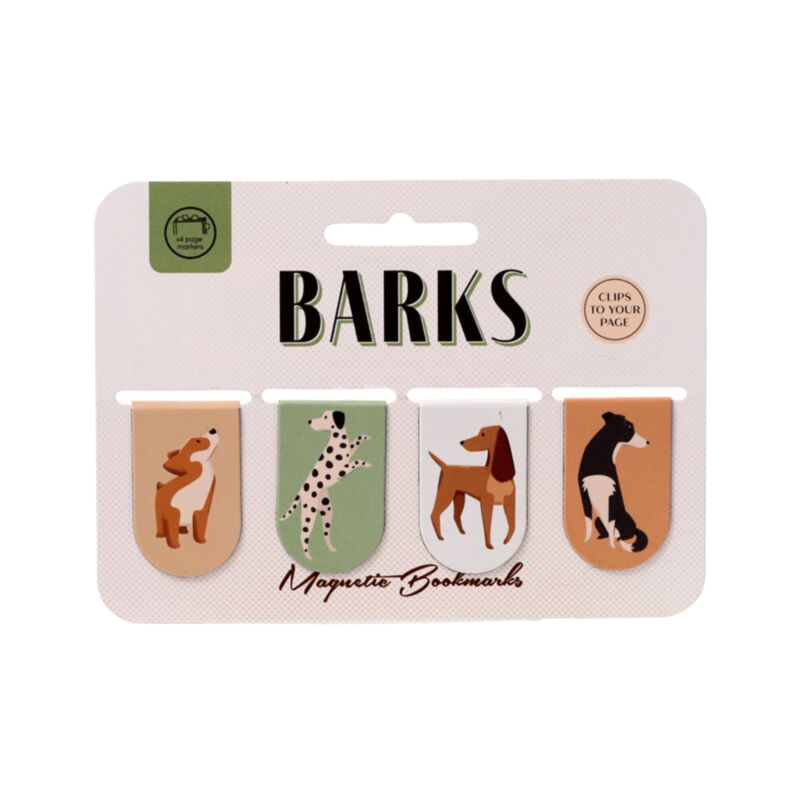 4er-Set magnetische Lesezeichen Hunde