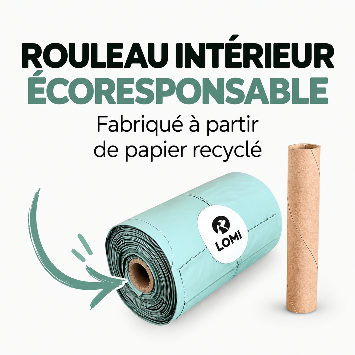Sacs à crottes compostables avec poignées