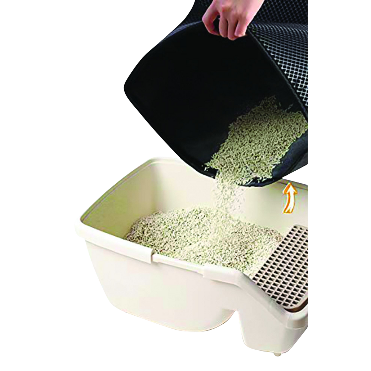 Tapis de sortie de litière nid d’abeille pour chats