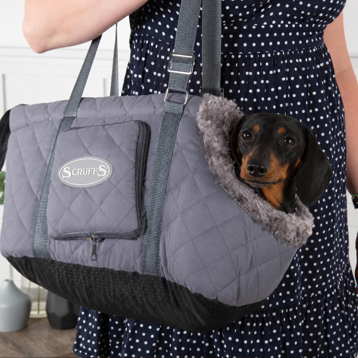 Gesteppte Transporttasche für kleine Hunde