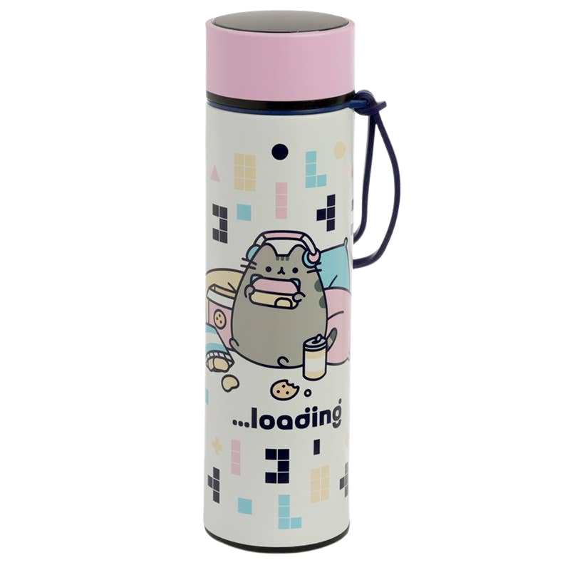 Pusheen-Gaming-Isolierflasche mit digitalem Thermometer