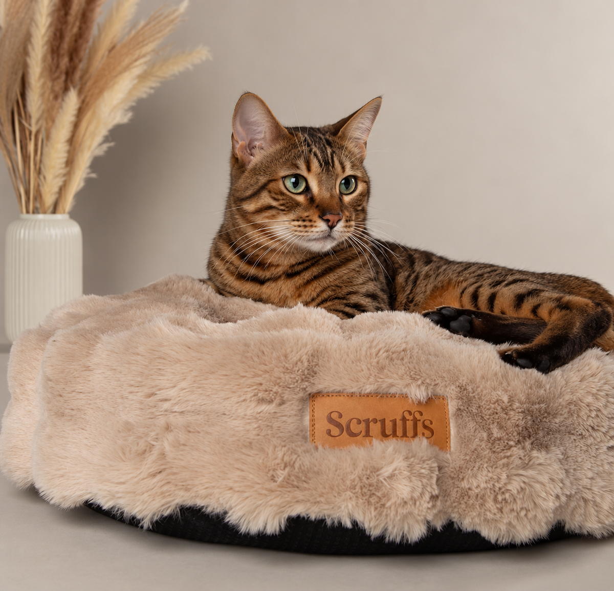 Kuscheliges rundes Kissen für Katzen und kleine Hunde