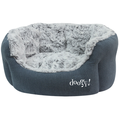 Corbeille ovale Whooly imitation fourrure pour chiens et chats
