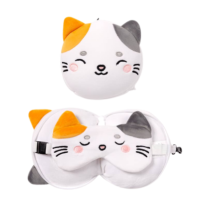 2-in-1-Reisekissen Lola the Cat mit Schlafmaske