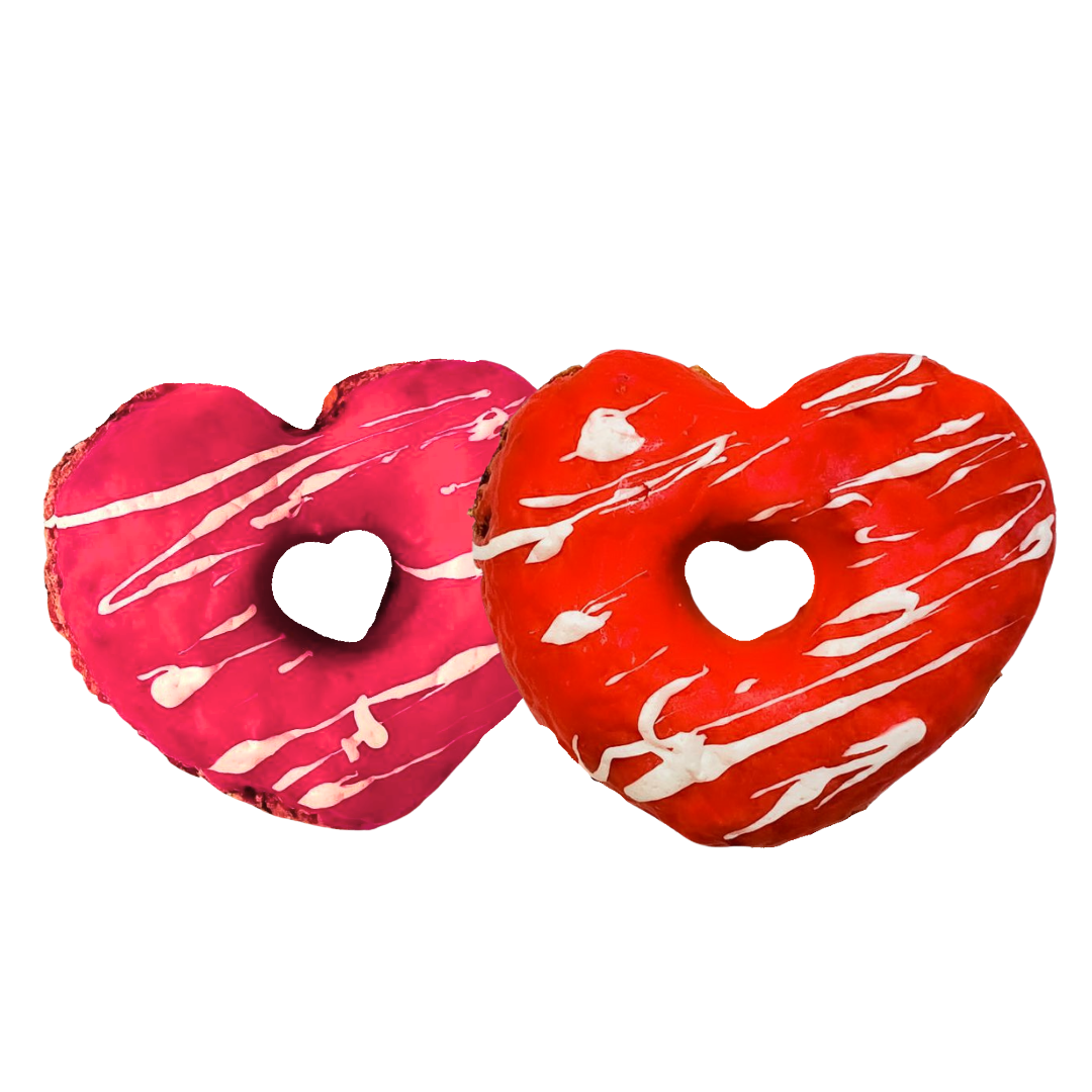 Herzförmige Donut-Kekse für Hunde