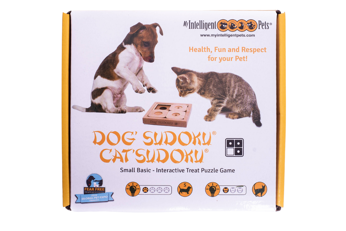 Jeu de réflexion Sudoku débutant en bois pour petits chiens et chats