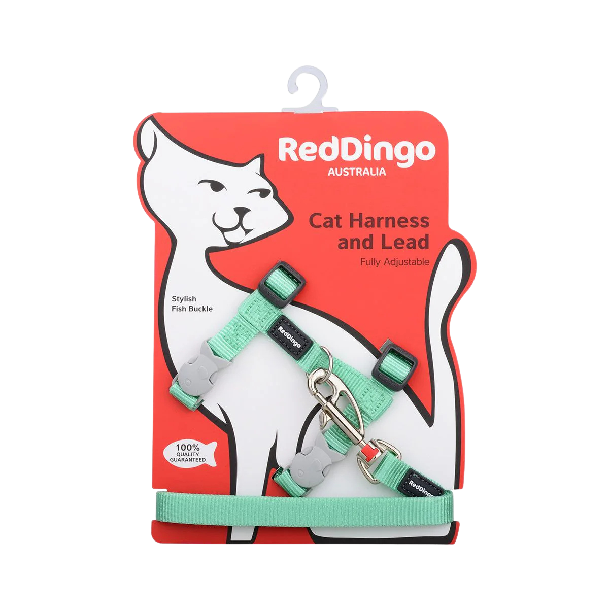 Set aus Geschirr und Leine aus pastellfarbenem Nylon für Katzen