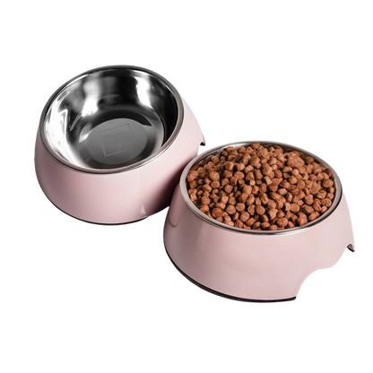 Lot de 2 gamelles mélamine et inox