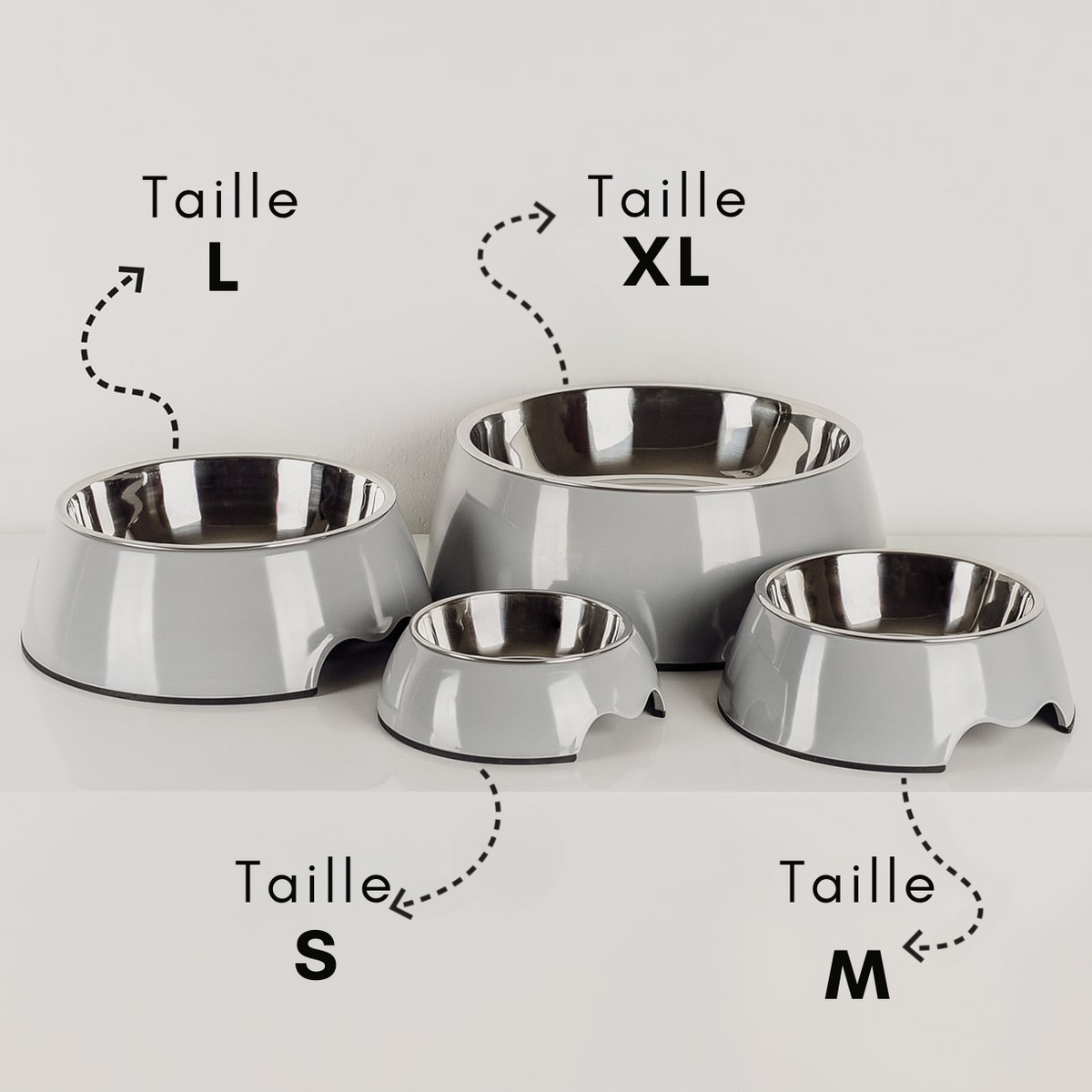 Lot de 2 gamelles mélamine et inox