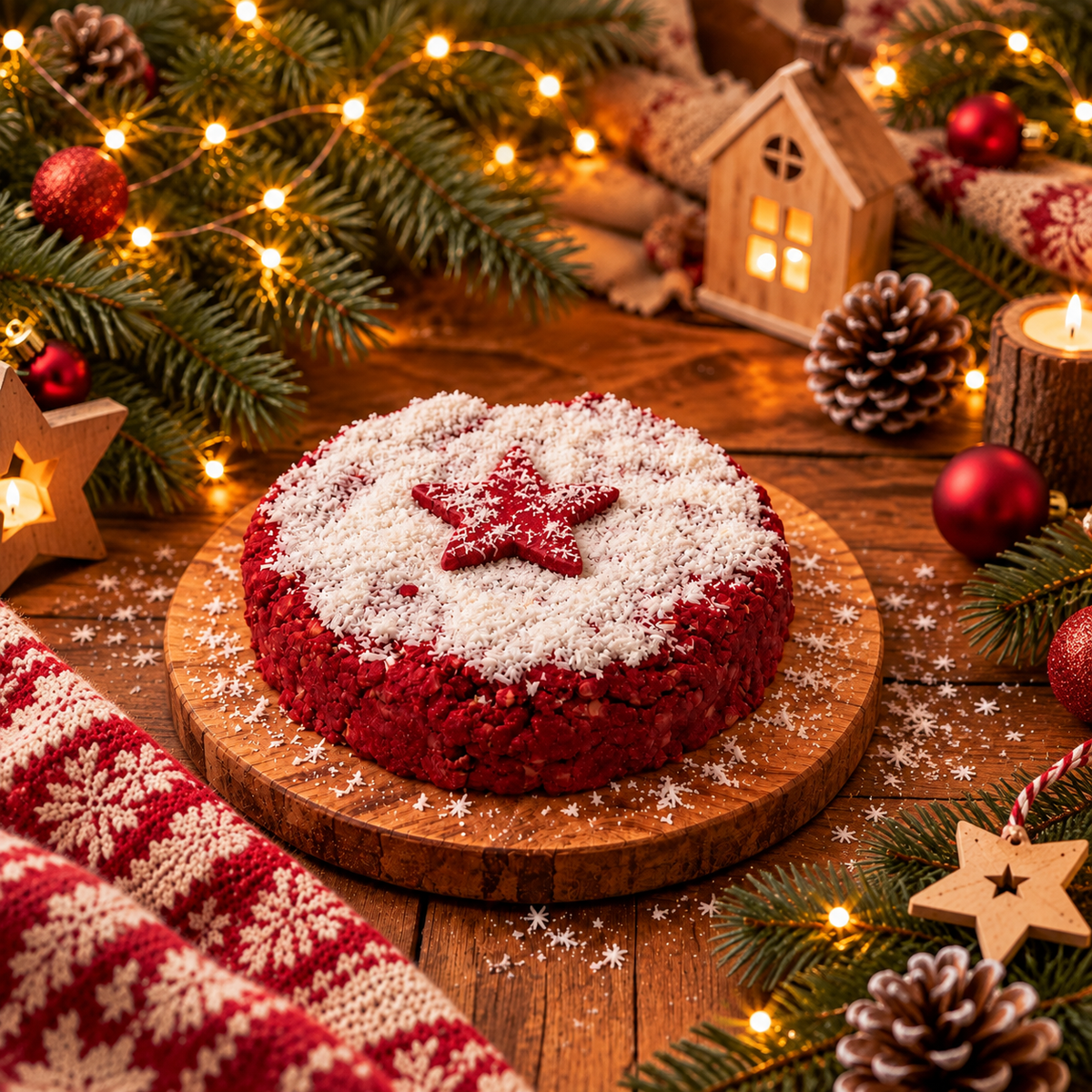 Préparation pour gâteau de Noël Red Velvet pour chiens