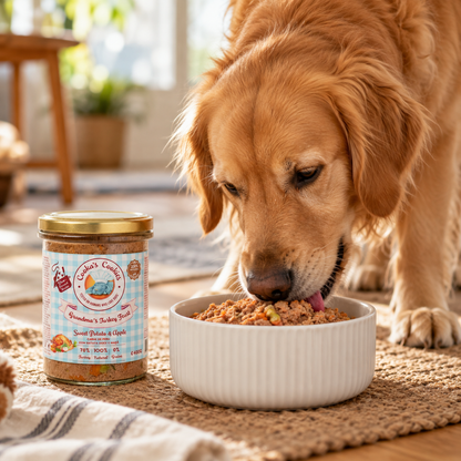 Repas cuisiné à la dinde et aux légumes pour chiens