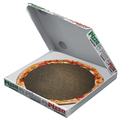 Katzenkratzbox aus Pappe in Pizzaschachtel-Form
