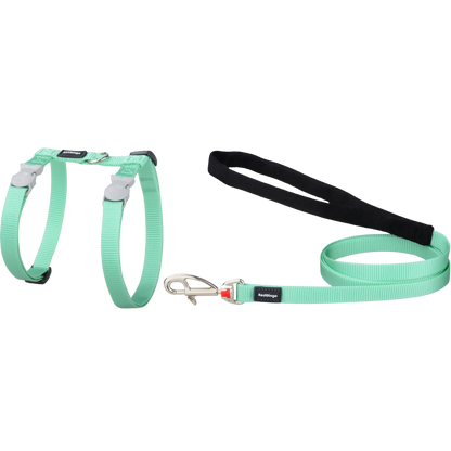 Ensemble harnais et laisse en nylon pastel pour chats