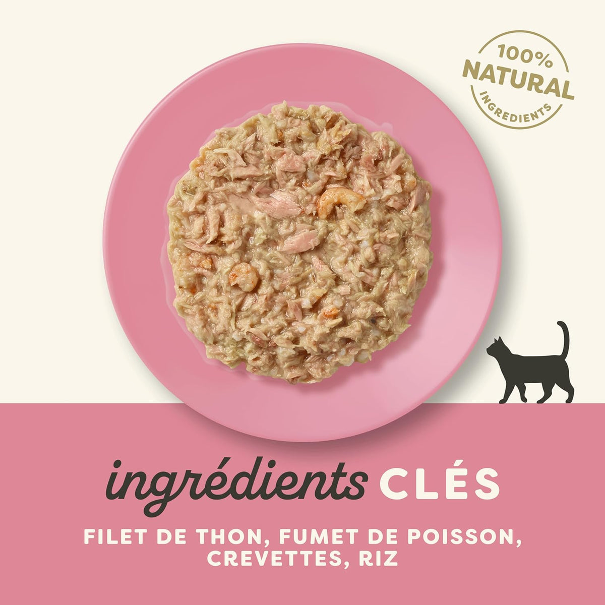 Thunfischfilet und Garnelen in Bouillon für ausgewachsene Katzen