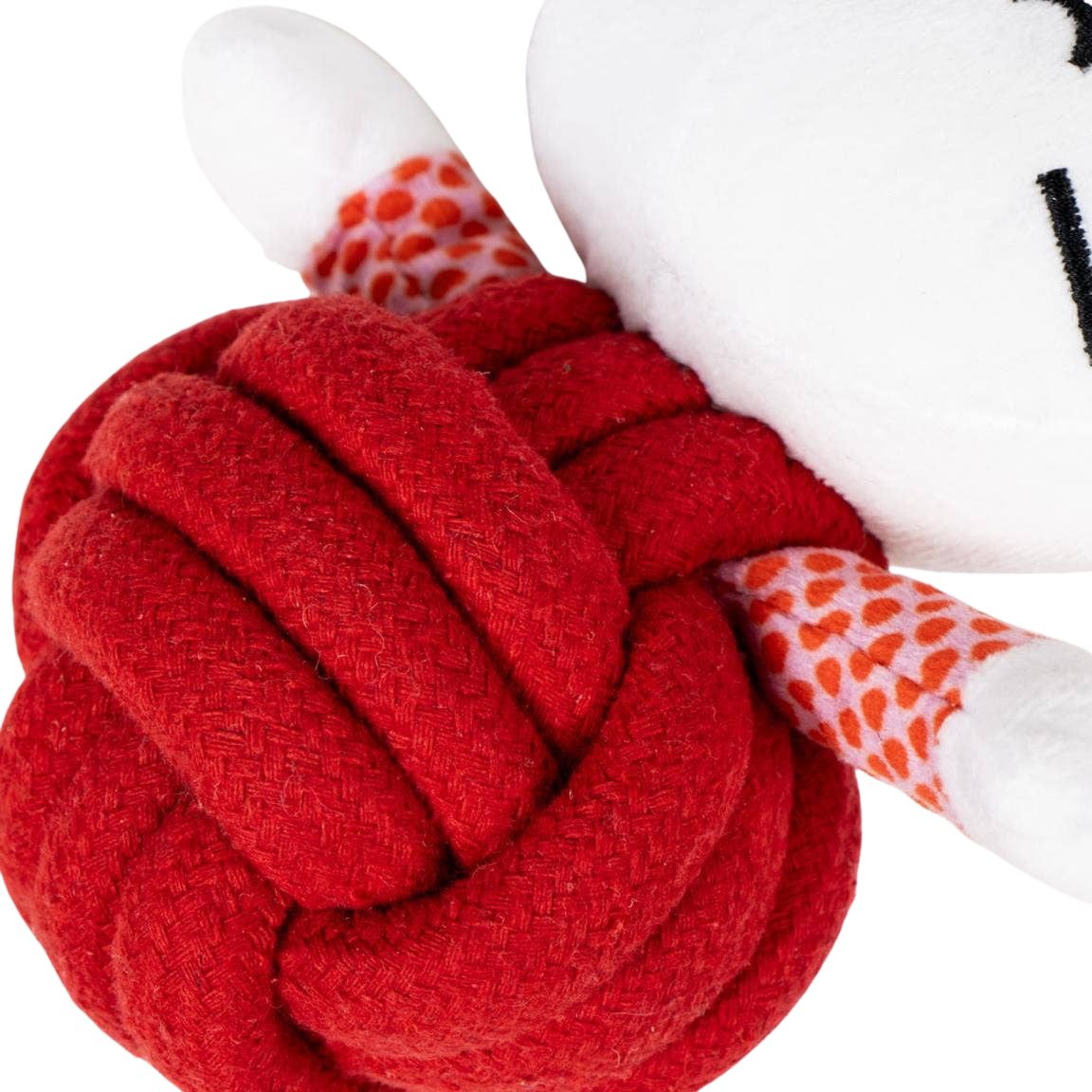 Jouet Hello Kitty en peluche et corde avec couineur pour chiens