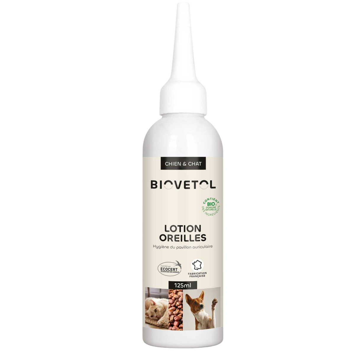 Bio-Reinigungslotion für die Ohren von Hunden und Katzen