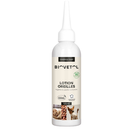 Bio-Reinigungslotion für die Ohren von Hunden und Katzen