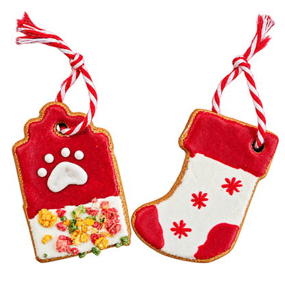 Coffret de 2 friandises de Noël à suspendre pour chiens