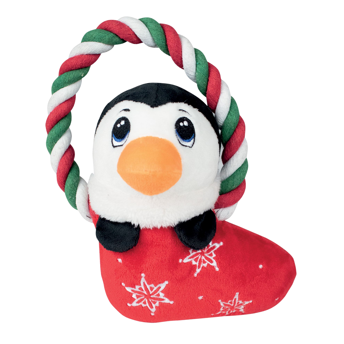 Peluche sonore 18 cm pingouin avec corde