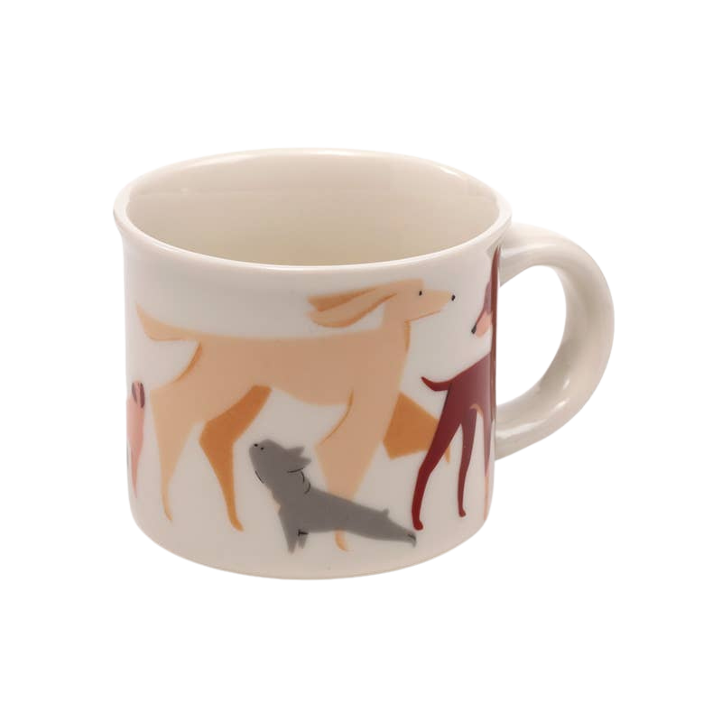 Lot de 2 tasses expresso motif chiens