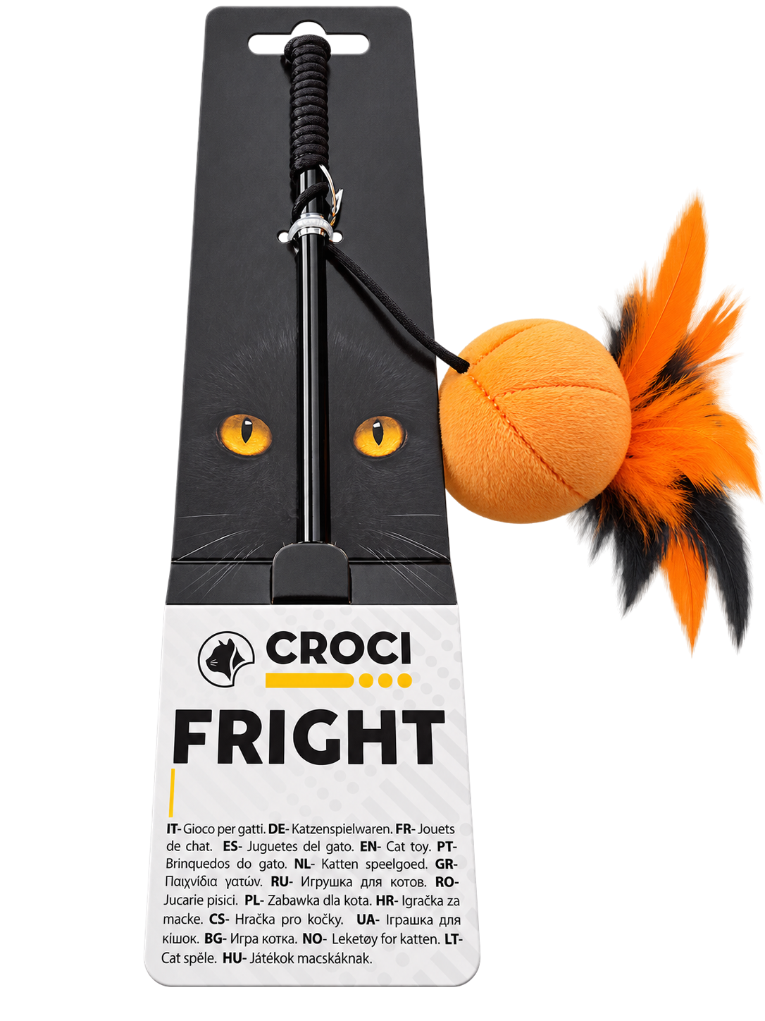 Halloween-Kürbis-Angelrute für Katzen