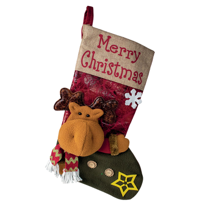 Chaussette de Noël à garnir motif renne