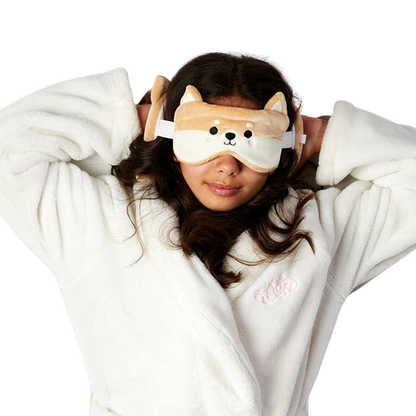 2-in-1-Reisekissen mit Shiba-Inu-Maske