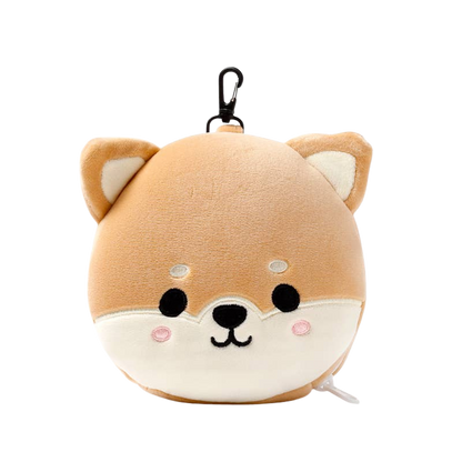 2-in-1-Reisekissen mit Shiba-Inu-Maske
