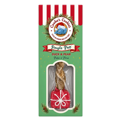 Weihnachtssnack Jingle Pop mit Kabeljau und Ente für Hunde
