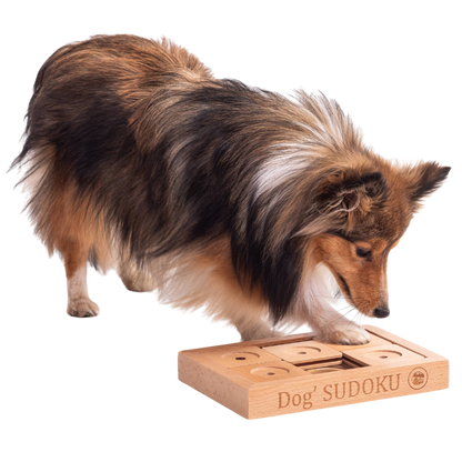Jeu de réflexion Sudoku avancé en bois pour petits chiens et chats