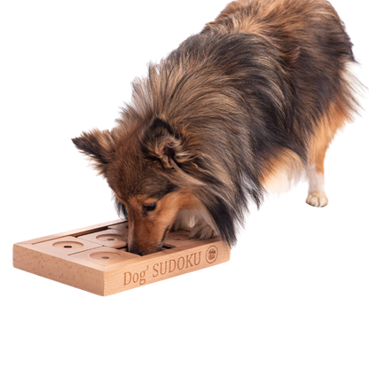 Jeu de réflexion Sudoku avancé en bois pour petits chiens et chats