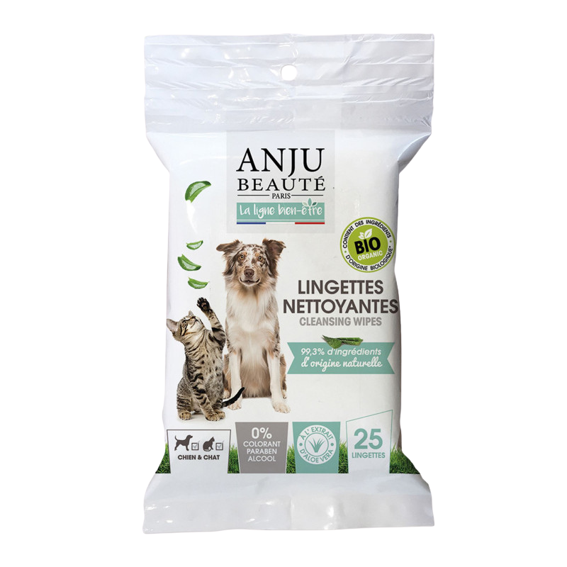 Bio-Reinigungstücher mit Aloe Vera für Hunde und Katzen